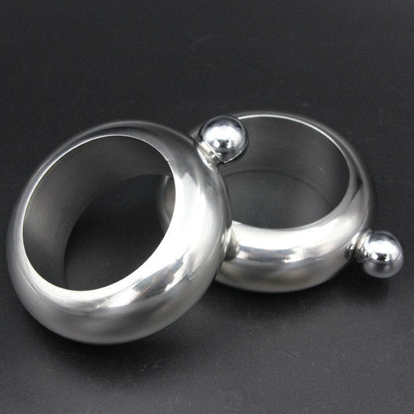Bangle Bracelet Hip Flask Portable Round Chic Elegant Wine Mixed Bottle 3.5 oz Whiskey Vodka Alcohol Drinkware