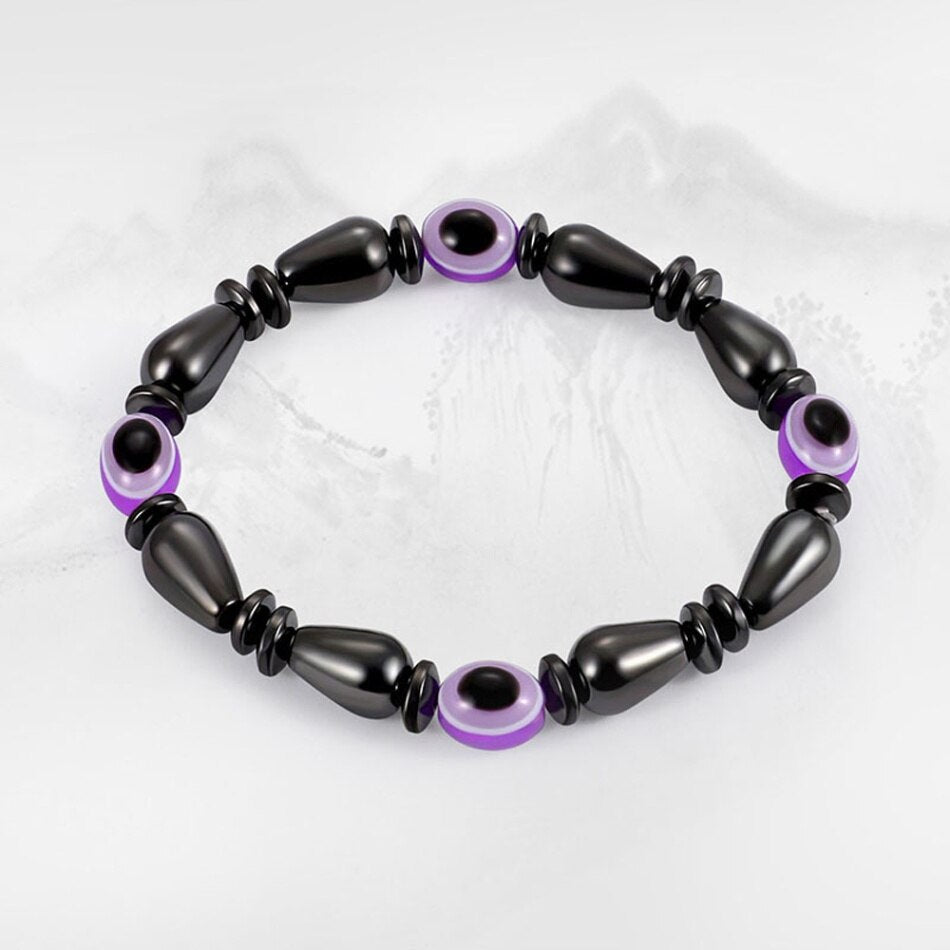 1Pc Magnet Bracelet Slimming Weight Loss Bracelet Slimming Hand Chain Round Hematite Magnetic Stone Therapy Jewelry Health Care