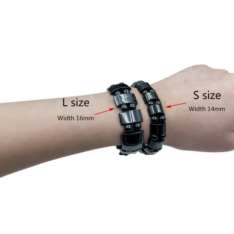 Adjustable Weight Loss Round Black Stone Magnetic Therapy Bracelet Health Care Luxury Slimming Product