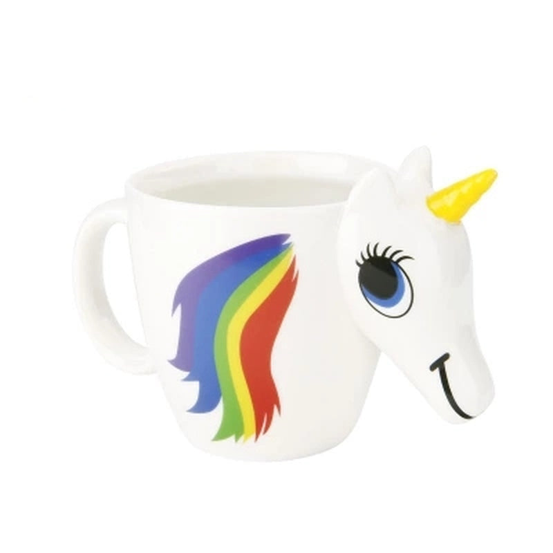 HELLOYOUNG  Cartoon Unicorn Mug Unicorn Discoloration Cup 3D Ceramic Coffee Cup Cute Gift color changing Magical Horse Cups Secondary image