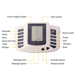 New Russian button Electrical Muscle Stimulator Body Relax Muscle Massager Pulse Tens Acupuncture Therapy Slipper+8 Pads+box