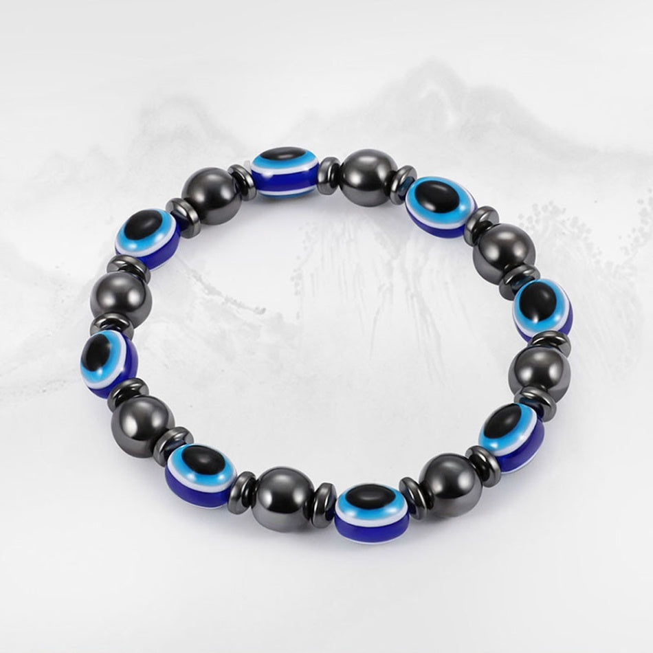 1Pc Magnet Bracelet Slimming Weight Loss Bracelet Slimming Hand Chain Round Hematite Magnetic Stone Therapy Jewelry Health Care