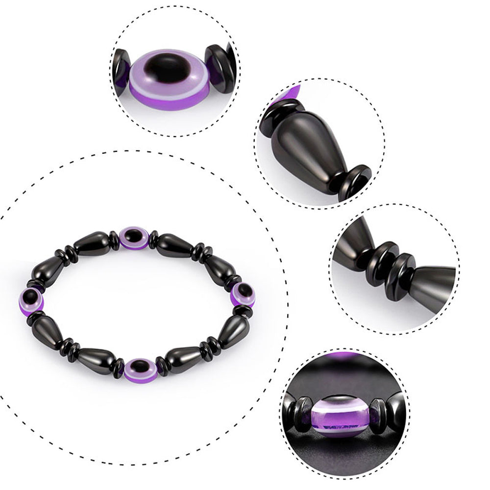 1Pc Magnet Bracelet Slimming Weight Loss Bracelet Slimming Hand Chain Round Hematite Magnetic Stone Therapy Jewelry Health Care