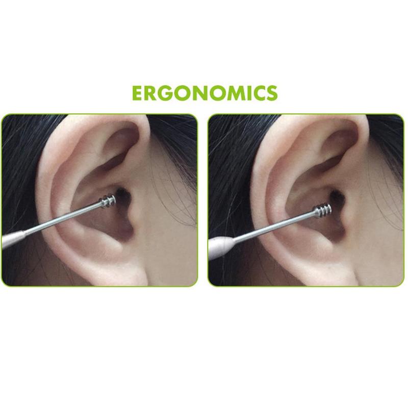 5 Pcs / Lot Stainless Steel Portable Spiral Choose Ear Wax Health Stick Cure Cleaner Cleaning Kit Ear Care Removal Tools Secondary image