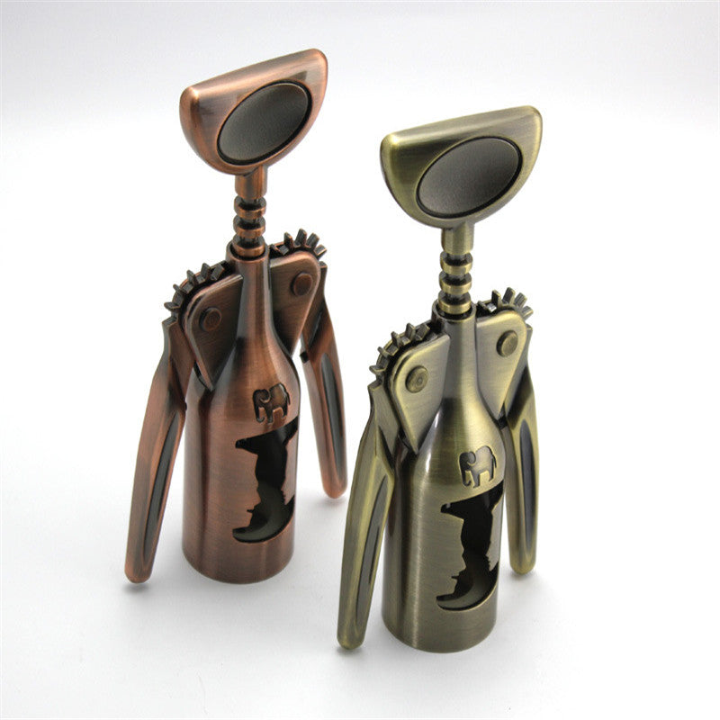 High Quality Zinc Alloy Wine Bottle Opener Bronze Bottle Corkscrew for Home Kitchen Bar Restaurant Bar Tools wine accessories