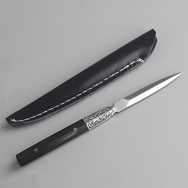 Creative Pure Stainless Steel Tea Knife Office Tea Ceremony Accessories Pattern Vintage Big Needles Cutter Puer Tea Pry Tools