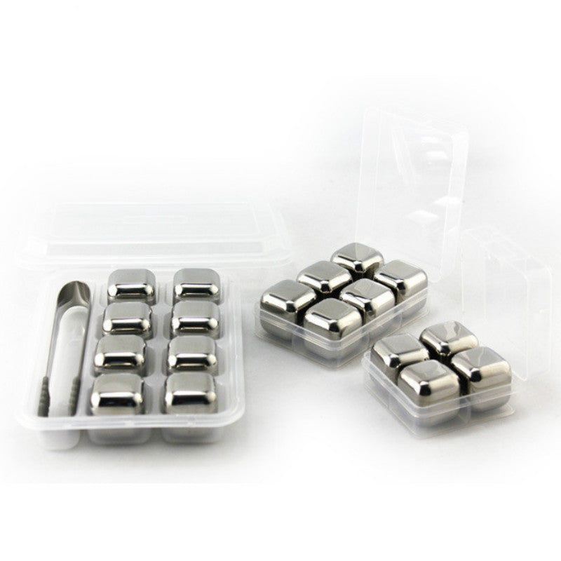 4PCS Newest Whiskey Stainless steel Stones Whisky ice cooler Ice Cubes for wine Whiskey beer Bar household Wedding Gift Secondary image
