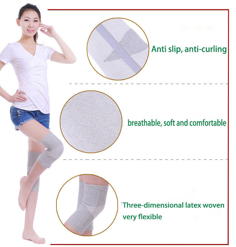 1Pair Warm Elastic Breathable Knee Support Brace Bamboo Fiber Health Care Knee Brace Spring Stay Knee Pads Secondary image