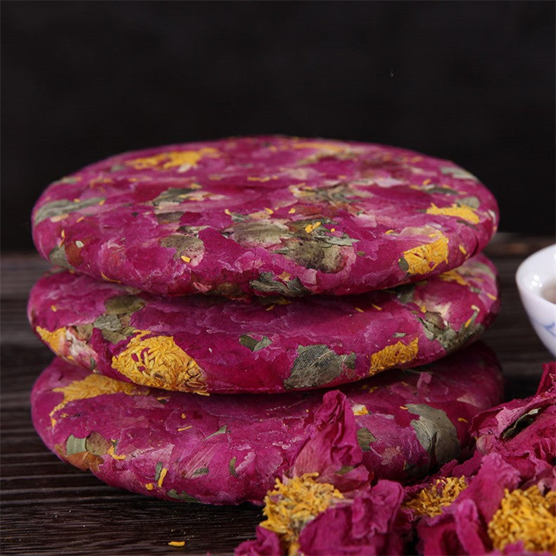 HelloYoung200g Quality Artistic Blooming Tea Peony Scented Puer Flower Nectar Fruit Herbal Tea