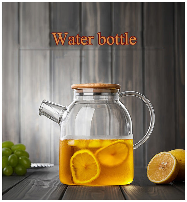 1L/1.6L Big Transparent Borosilicate Glass Teapot Heat-Resistant Large Clear Tea Pot Flower Tea Set Puer Kettle Office Home Tool