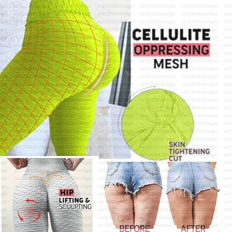 Anti-Cellulite Compression Leggings Cellulite Oppressing Mesh Fat Burner Design Weight Loss Yoga Leggings Compression