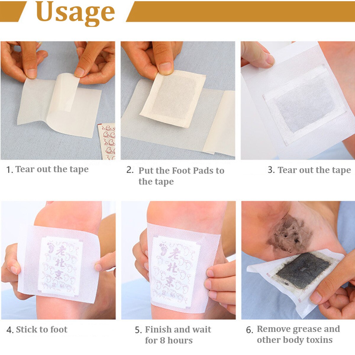 50pcs Detox Foot Patches Pads Anti-Swelling Improve Sleep Quality Weight Loss Slimming Patch Health Care Remove Edema Secondary image