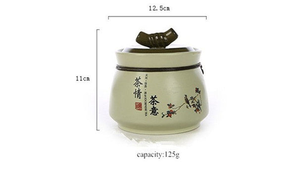 CJ188 Ceramic Tea Caddy Ceramic Tea Box Tea Sets Zero Accessories Tea Canister Ceramic Sealed Cans
