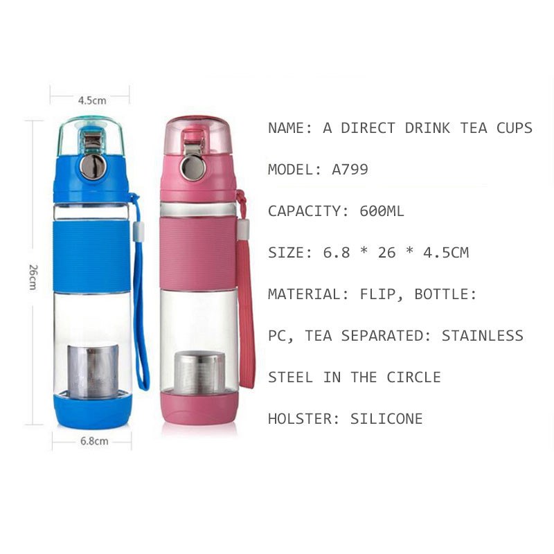 Summer Leak-Proof Seal Large Capacity Sport bottle for water Bicycle Plastic PP Water Bottles With Cover Lip Filter BPA free