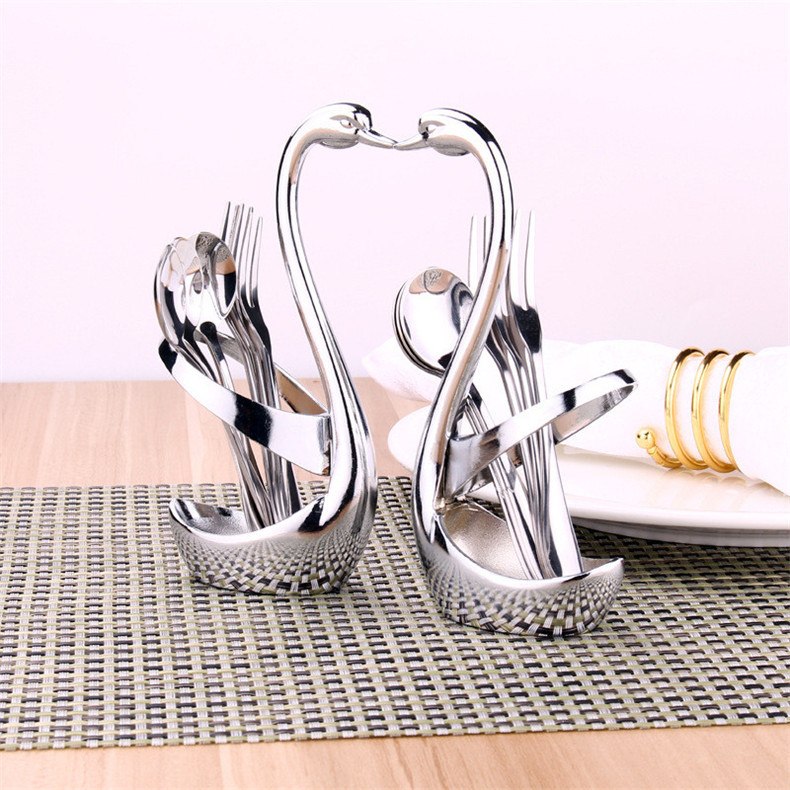 CJ104 Swan Dinnerware sets 7pcs/set wedding party fruit tableware set dinnerware sets