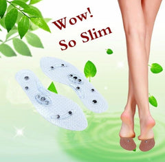 New Men and Women Magnetic Therapy Foot Insole Transparent Silicone Anti-fatigue Health Care Massage Slimming Weight Loss Insole