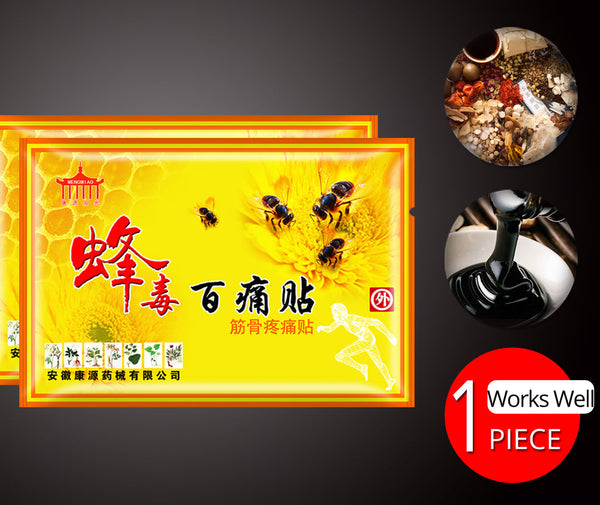 Bee Venom Pain Plasters Effective relief knee joint pain leg joint pain Leg musle pain Medical plaster Dropshipping 50Bags/lot