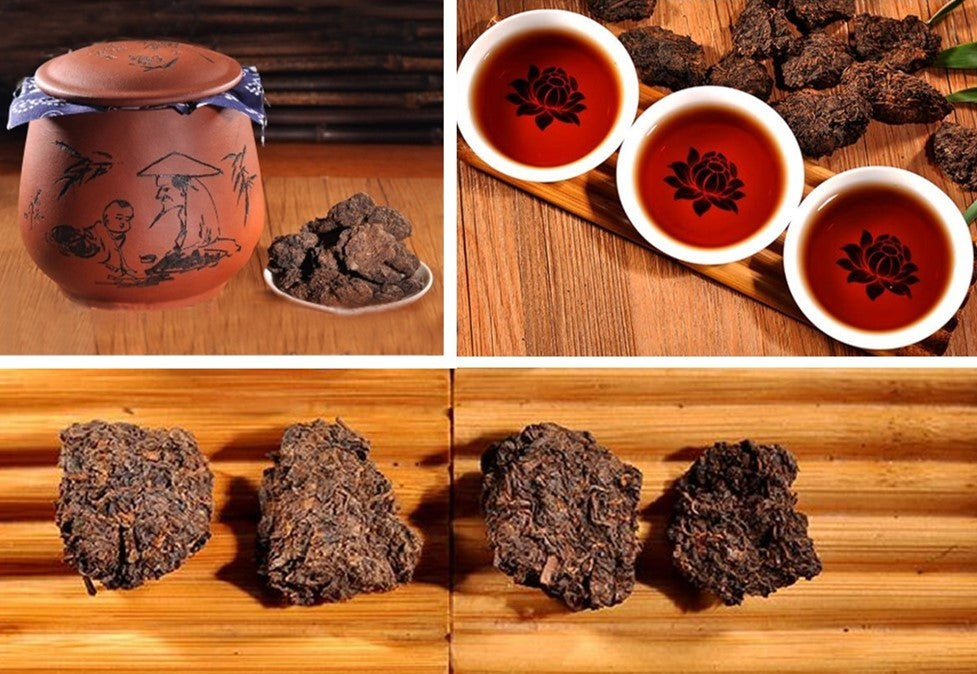 HelloYoungBlack Natural Flavor Puerh Tea Pu'erh Yunnan Puer tea Mini Tuocha Green slimming