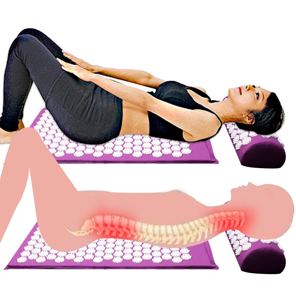 Massager Cushion Acupuncture Sets Relieve Stress Back Pain Acupressure Mat/Pillow Massage Mat Rose Spike Massage and Relaxation Main image
