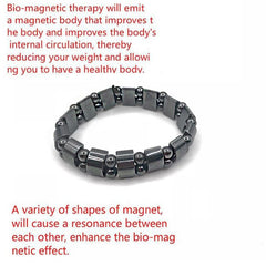 Adjustable Weight Loss Round Black Stone Magnetic Therapy Bracelet Health Care Luxury Slimming Product