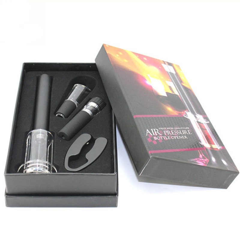 4 PCS Red Wine Opener Set Wine AIr Pressure Corkscrew Gift Set Screw Out Tool Home Kitchen Pouring Stopper Gift Set Main image