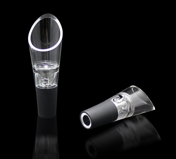 Red Wine Aerator Plastic acrylic Wine Pourer Pour Spout with Rubber Bottle Stopper Decanter Bar Tools