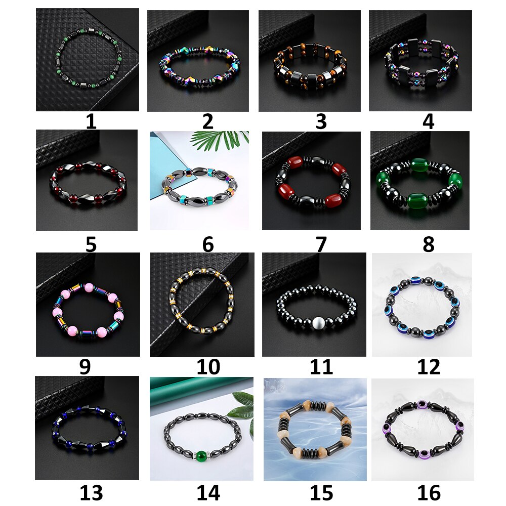 1Pc Magnet Bracelet Slimming Weight Loss Bracelet Slimming Hand Chain Round Hematite Magnetic Stone Therapy Jewelry Health Care Secondary image