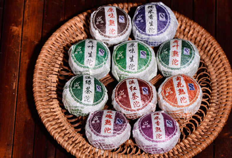 HelloYoungTop Grade 10 Pcs Puerh Tea Chinese Raw and Cooked Pu-erh Tuocha Slimming Mini tea Main image
