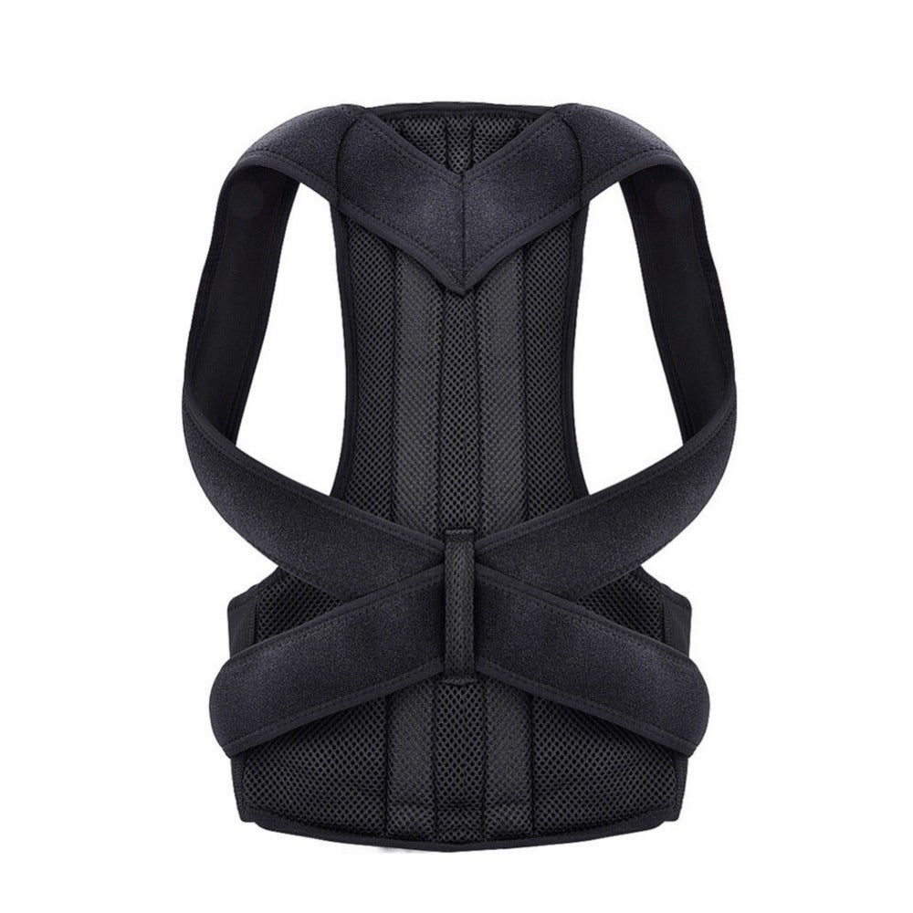 Adjustable Black Back Posture Corrector Shoulder Lumbar Spine Brace Support Belt Health Care for Men Women Unisex