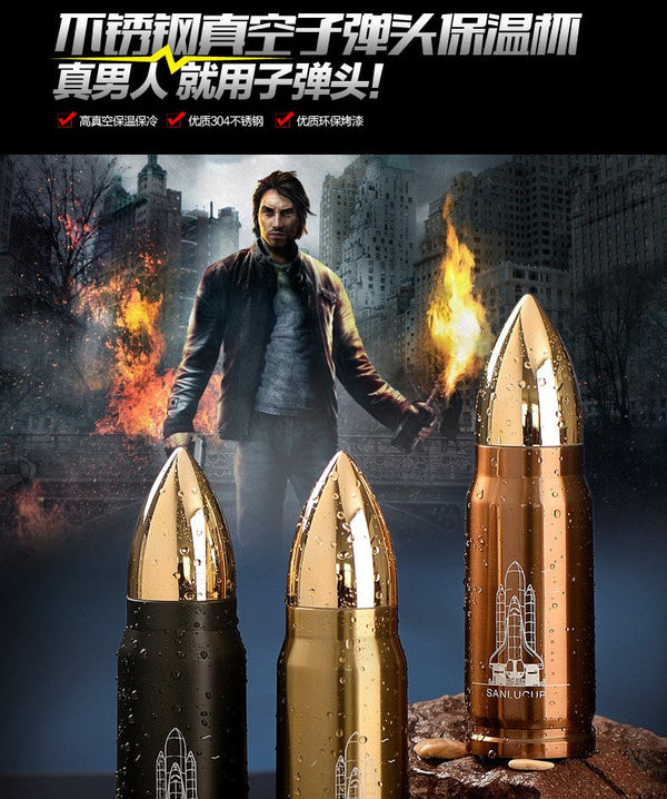 CJ015 Rocket bullet bullet vacuum insulation bottle outdoor portable bottle creative bottles Drinking water bottle Drinkware