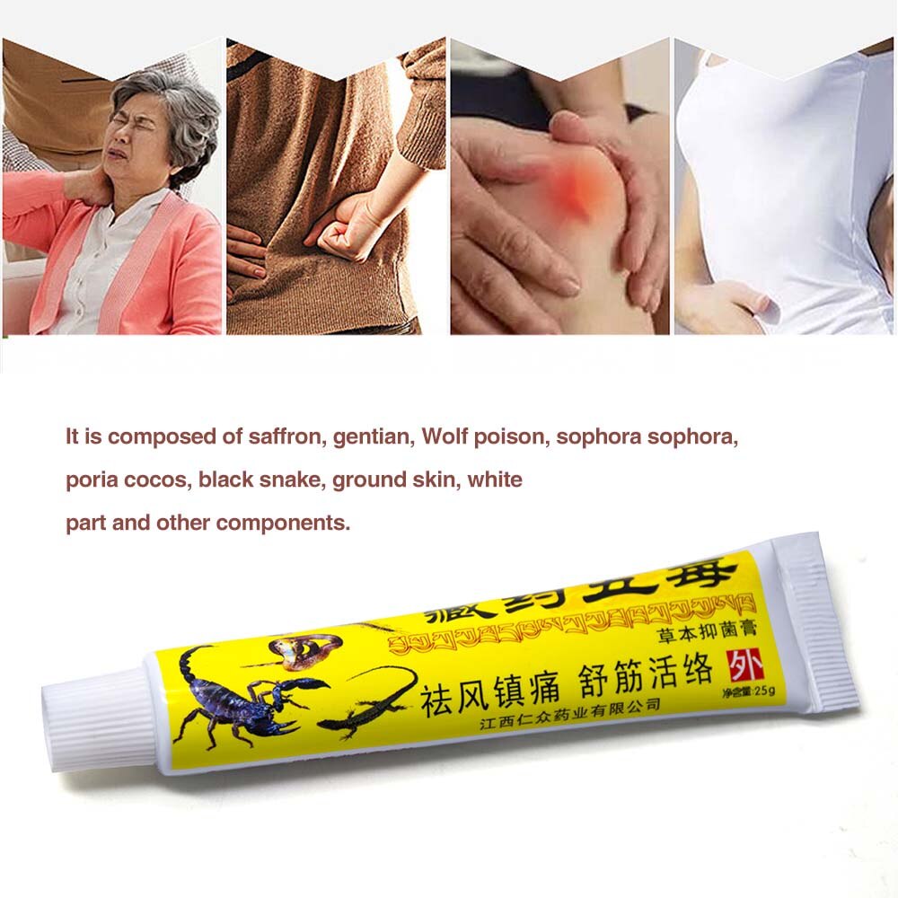 1Pcs Pain Relief Ointment 100% Original Herbal Cream For Rheumatoid Arthritis Joint Muscle Rub Medical Plaster Health Care Secondary image