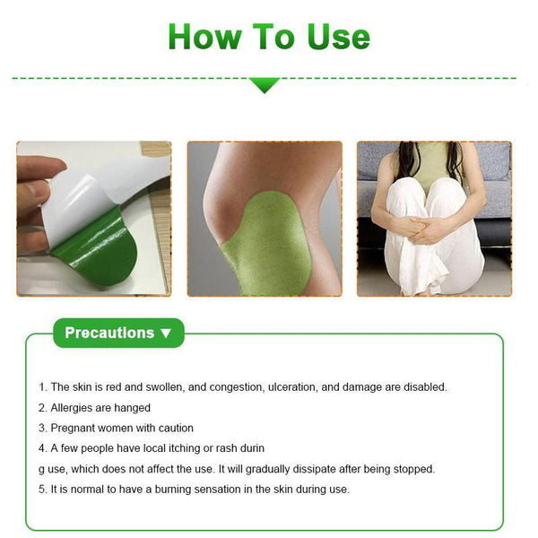 Knee moxa Hot moxibustion plaster Leg Pain Relief Wormwood Sticker Self Heating warming meridians Patches plaster 12pcs/box