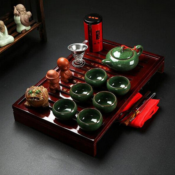 CJ185 Chinese Kung Fu Tea Set Drinkware Purple Clay ceramic Binglie three options include Tea pot Cup Tureen Infuser TeaTray