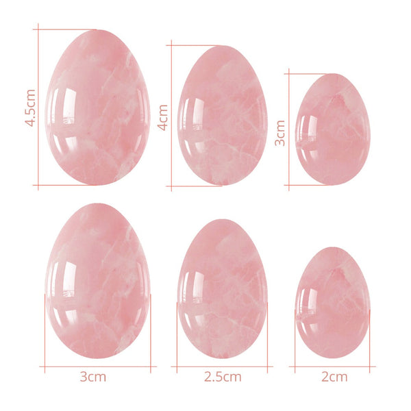 Rose Quartz Yoni Egg Jade Eggs Women Kegel Exerciser Jade Massager Vaginal Muscles Tightening Ball Crystal Kegel Eggs