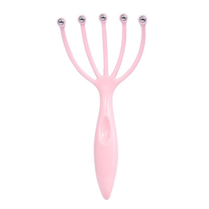 1Pc Five Finger Relax Massager Head Hair Held SPA Scalp Neck Stress Release Head Physician Steel Ball Massage Relaxation