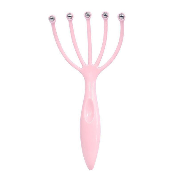 1Pc Five Finger Relax Massager Head Hair Held SPA Scalp Neck Stress Release Head Physician Steel Ball Massage Relaxation