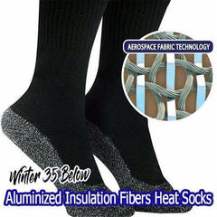 1Pair Winter Aluminized Insulation Fibers Heat Socks Keep Feet Warm and Dry Men and Women Aluminum Fiber Sock Gift Christmas