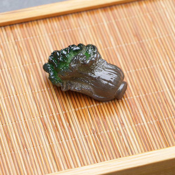 Resin Discoloration Tea Pet Cabbage Shaped Tea Tray Accessories Tea Ceremony