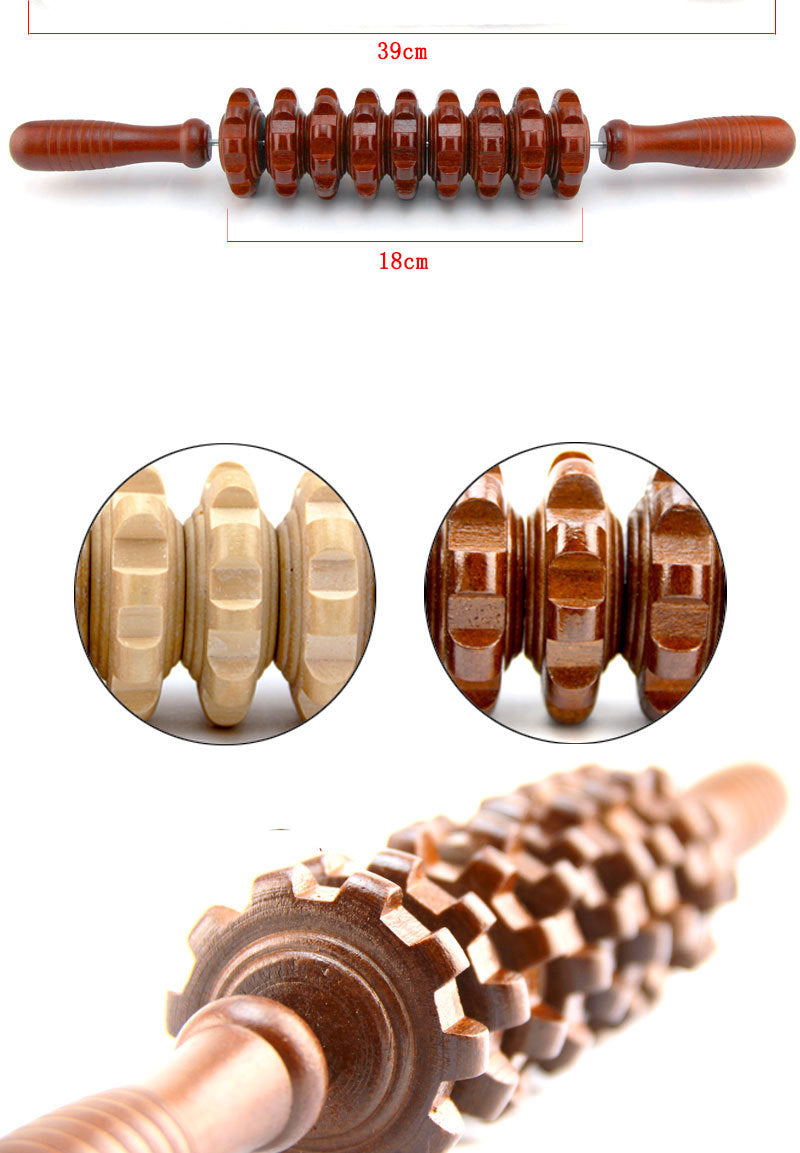 Gym Sports Full Body Muscle Massager Wood Roller Stick Trigger Point Recovery Tool Deep Relax Gear Massage Stick Secondary image