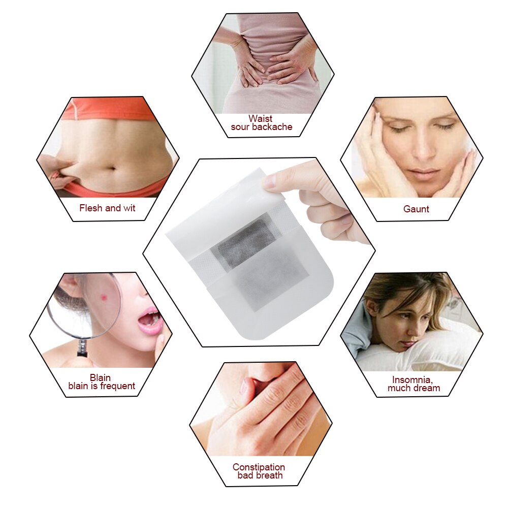 Ginger Detox Foot Patch Bamboo Vinegar Pads Improve Sleep Beauty Health Care Slimming Plaster K03001 12Pcs/Box Main image