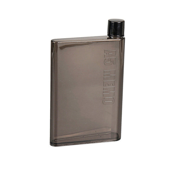 Water Bottle Clear Book Portable Paper Pad Flat Drinks Kettle Drinkware Sports