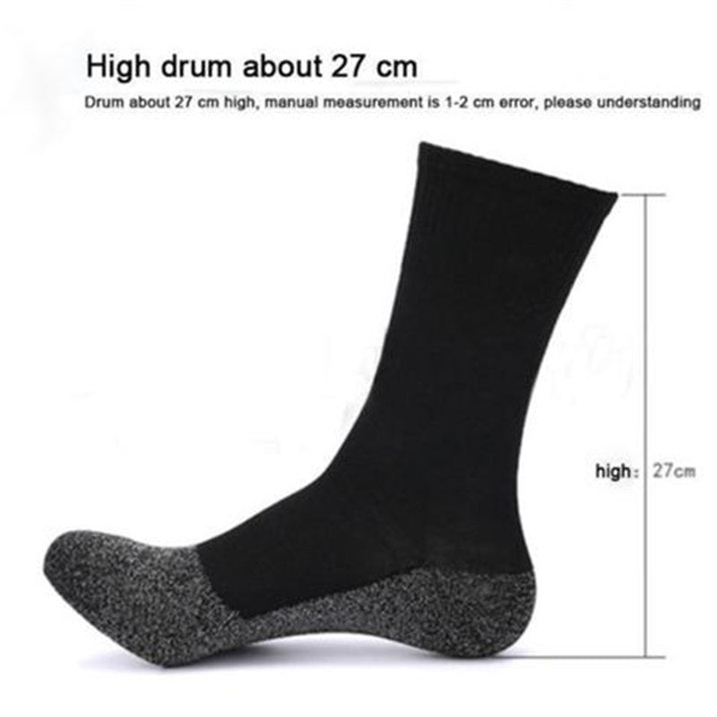 1Pair Winter Aluminized Insulation Fibers Heat Socks Keep Feet Warm and Dry Men and Women Aluminum Fiber Sock Gift Christmas