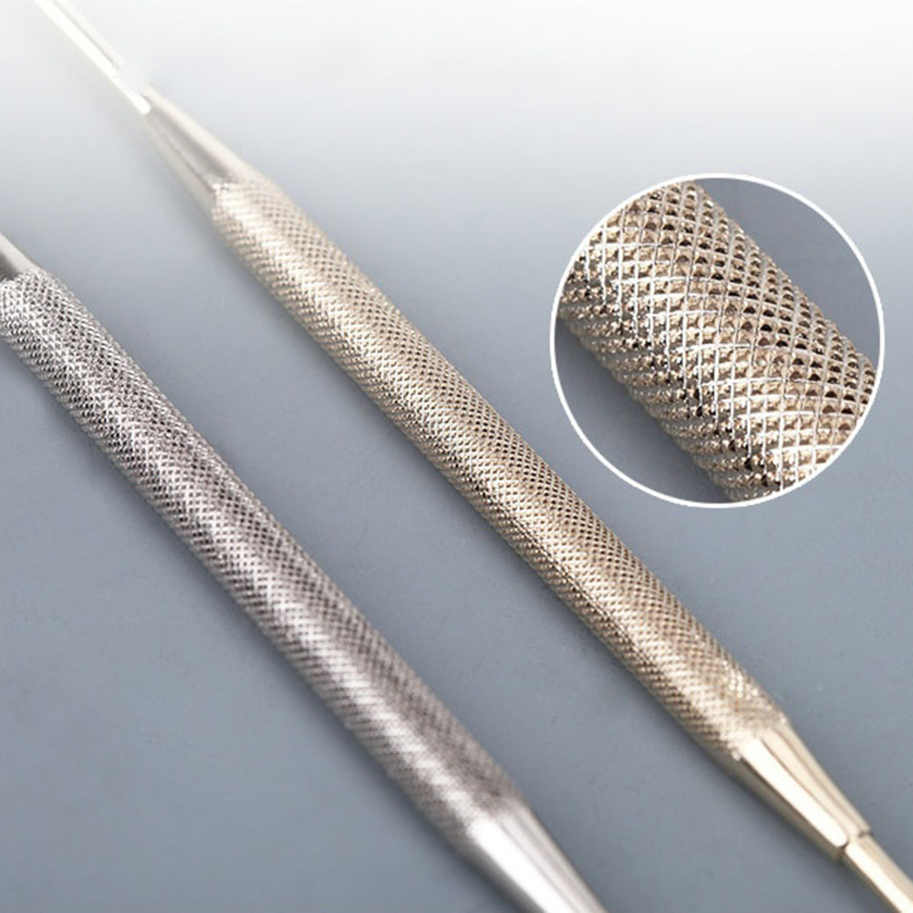 Earpick Double-Ended Stainless Steel Spiral Ear Pick Spoon Ear Wax Removal Cleaning Tool Health Care Tool 1 Pc