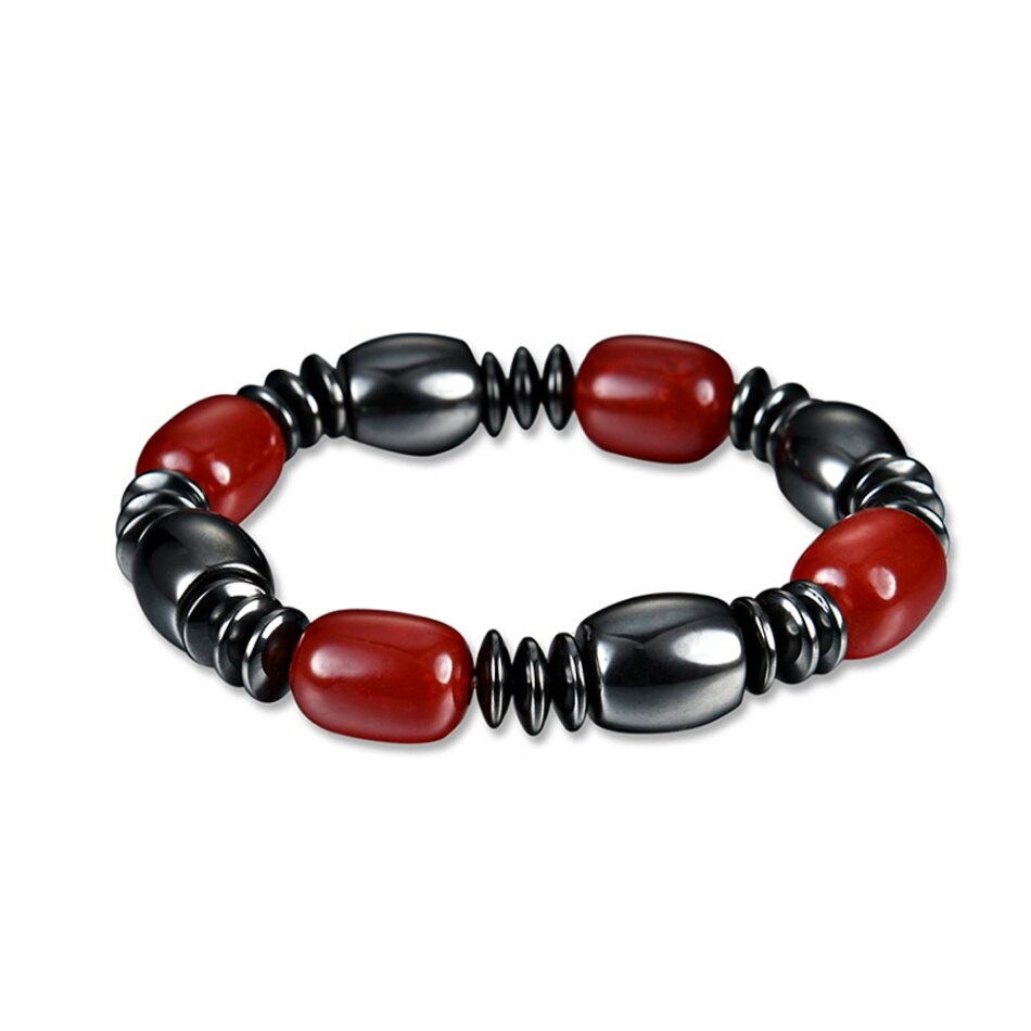 1Pc Magnet Bracelet Slimming Weight Loss Bracelet Slimming Hand Chain Round Hematite Magnetic Stone Therapy Jewelry Health Care