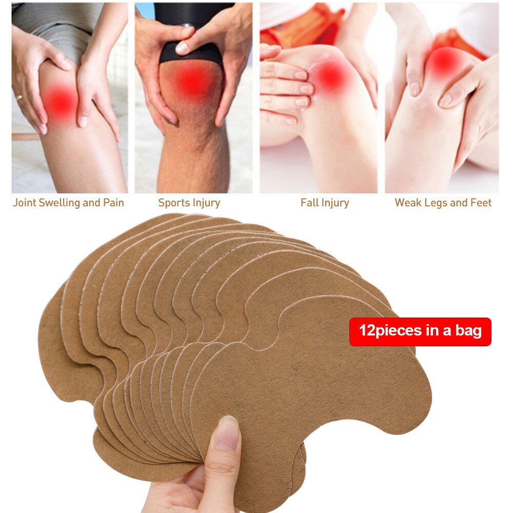 12pcs Knee Medical Plaster Wormwood Extract Knee Joint Ache Pain Relieving Sticker Knee Rheumatoid Arthritis Body Patch D1802 Main image