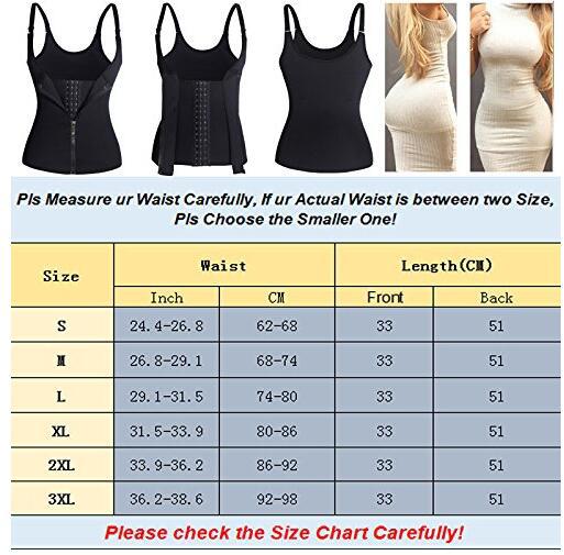Shoulder Strap Waist Trainer Slimming Belt Vest Corset Women Zipper Hook Body Shaper Waist Cincher Slimming Weight Loss
