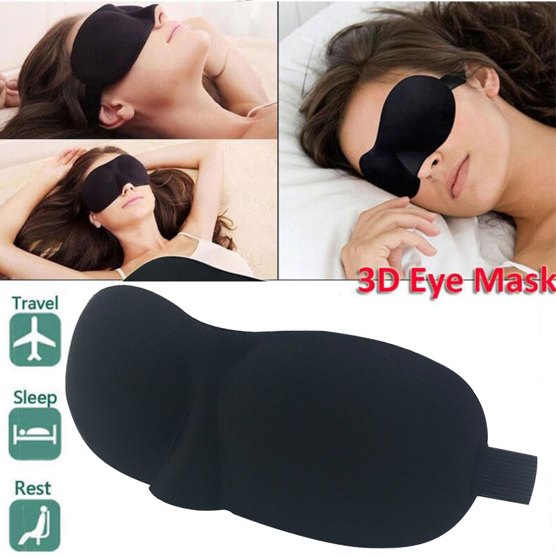 3D Sleeping eye mask Aid Eye Mask Cover Patch Paded Soft Sleeping Mask Blindfold Eye Relax Massager Beauty Tools