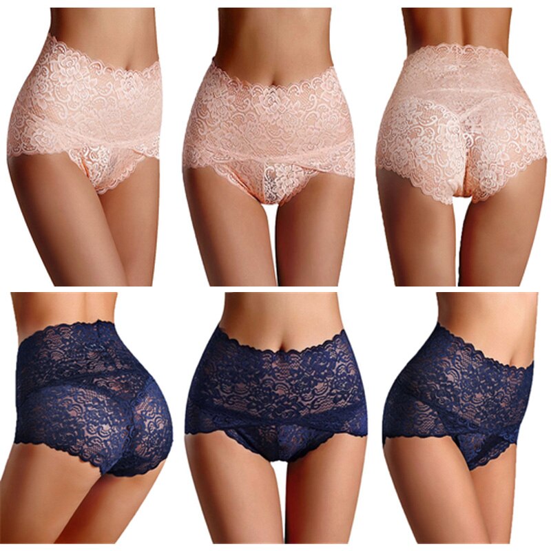 Seamless Lace Panties Hip Lifting High Waist Knickers Lace Panties Weight Loss Slimming Products