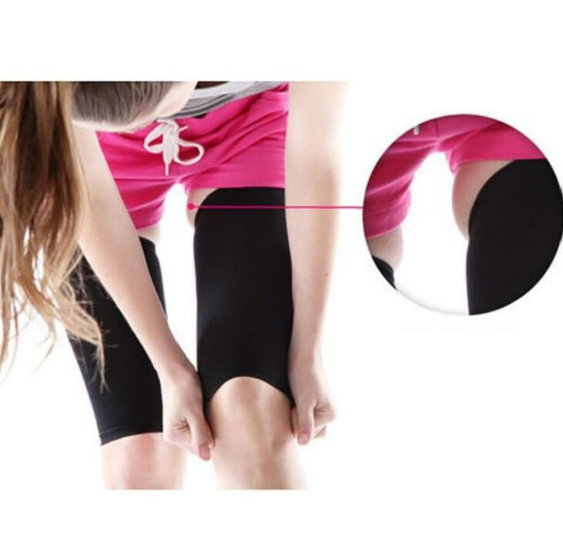 2pcs/lot  Weight Loss Calories Compression Arm Leg Shaper Sleeve Varicose Veins Support Tennis Fitness Elbow Socks Slimming Wrap