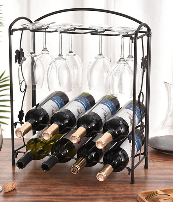 Creative retro wine rack goblet holder Multifunctional Kitchen Bar wine glass Display Storage Shelf Home decoration mx3091550